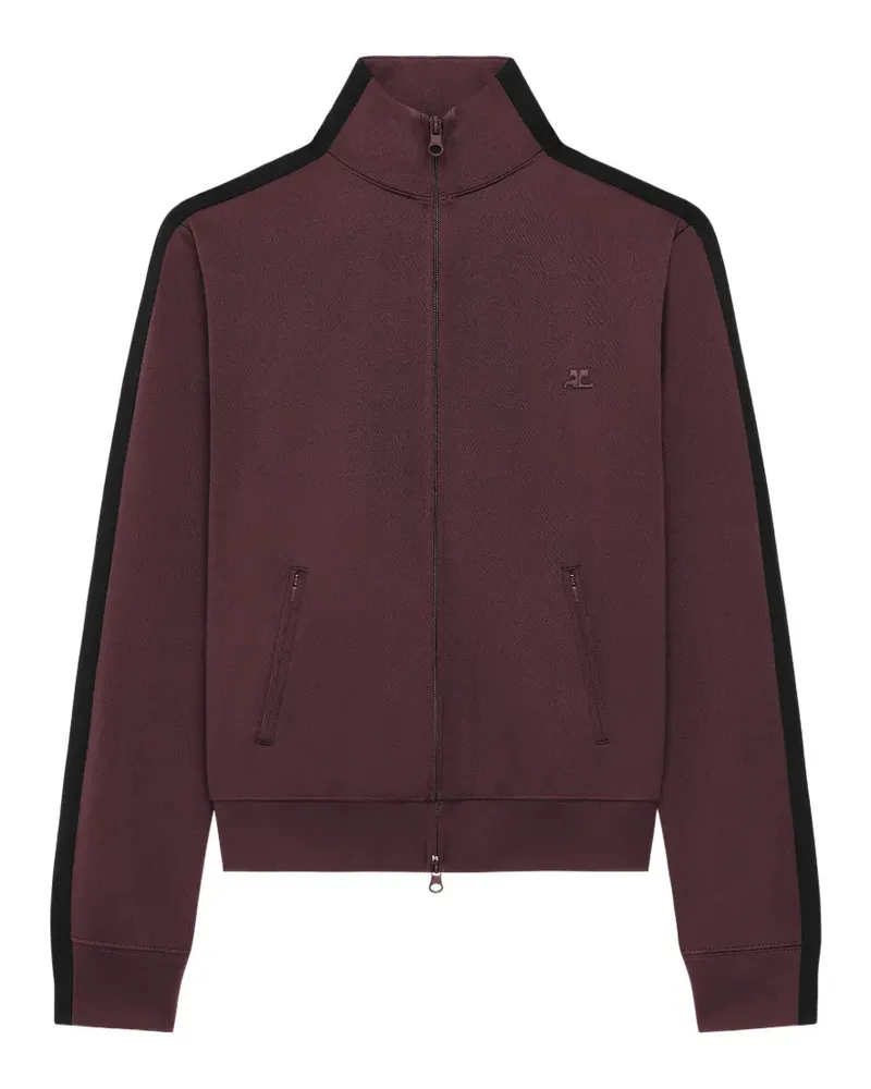 Courrèges Besticktes Sweatshirt mit Seitenstreifen - Rot Rot