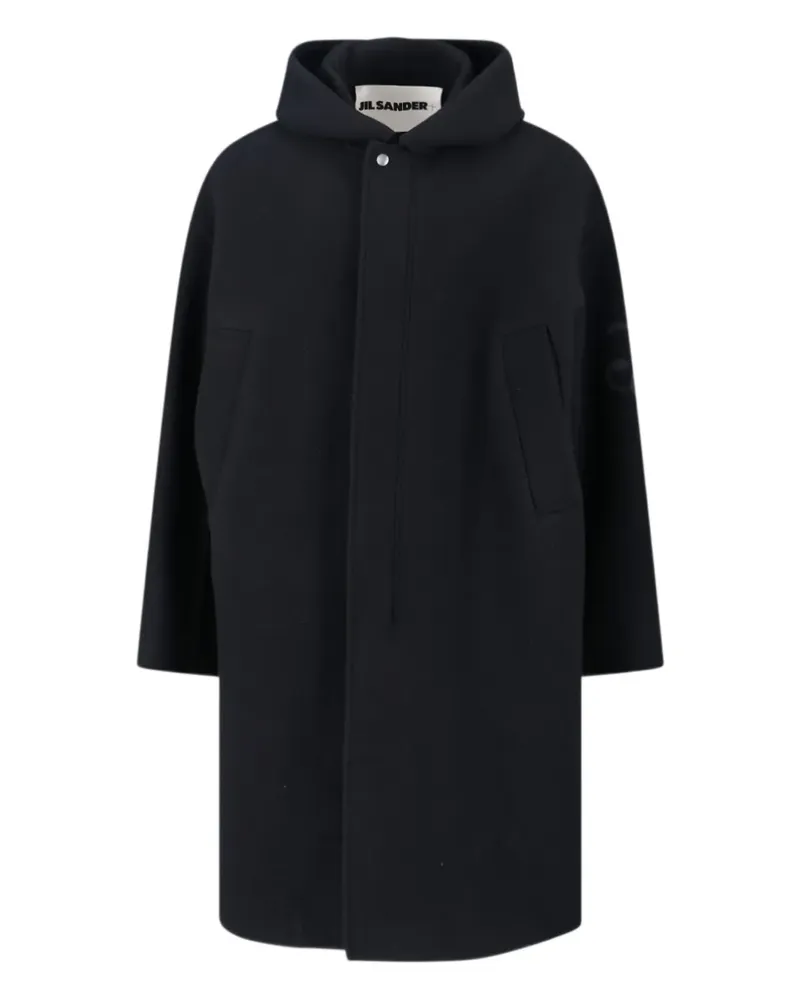Jil Sander hooded wool coat - Schwarz Schwarz
