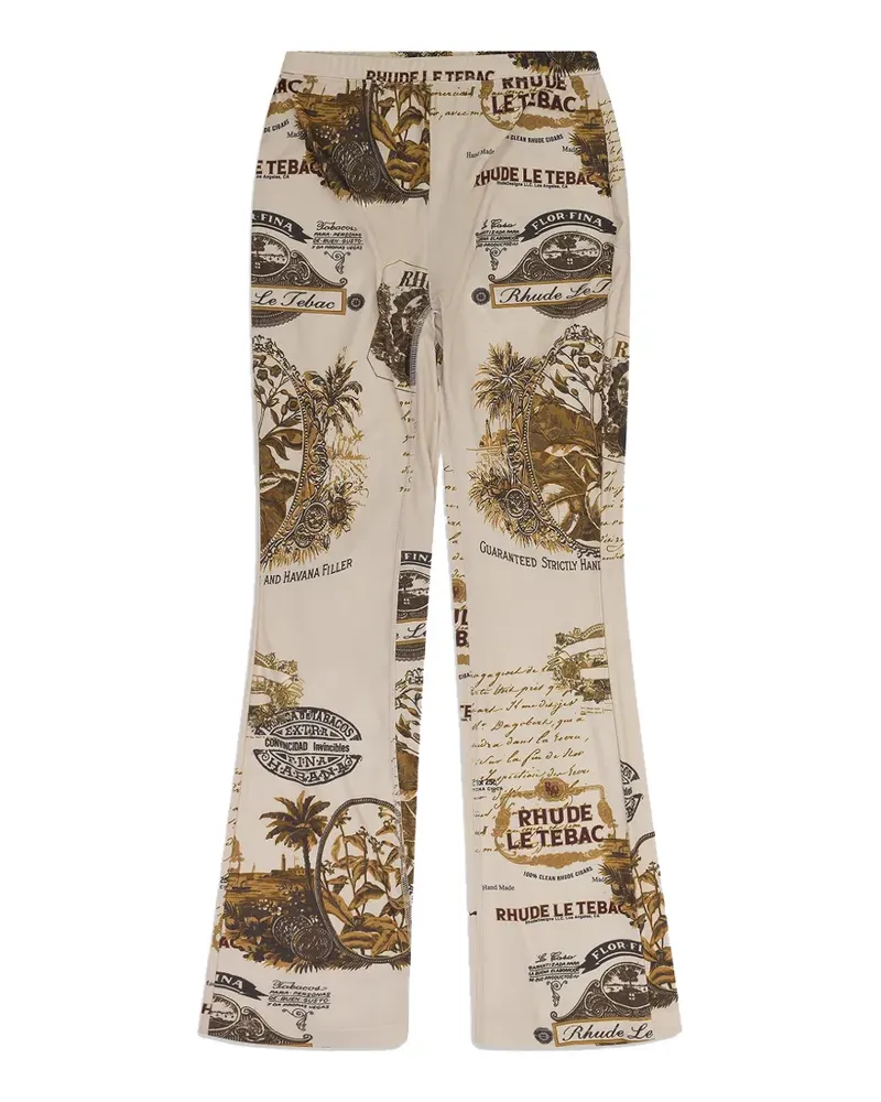 RHUDE Le Tebac flared trousers - Nude Nude