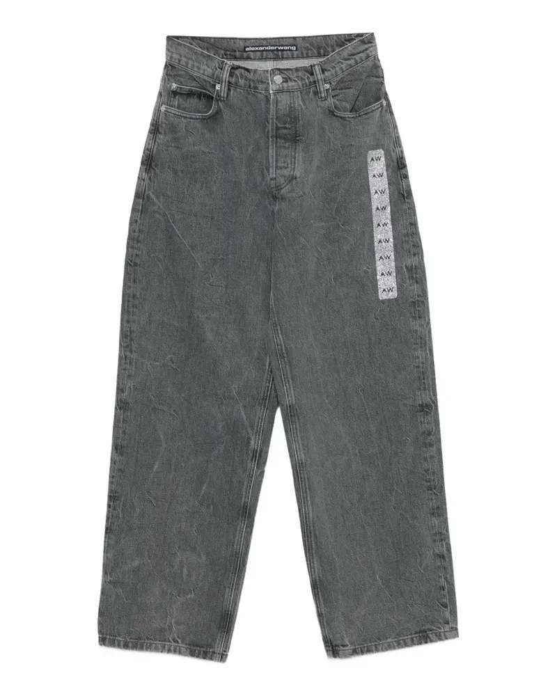 Alexander Wang Jeans mit Kristallen - Grau Grau