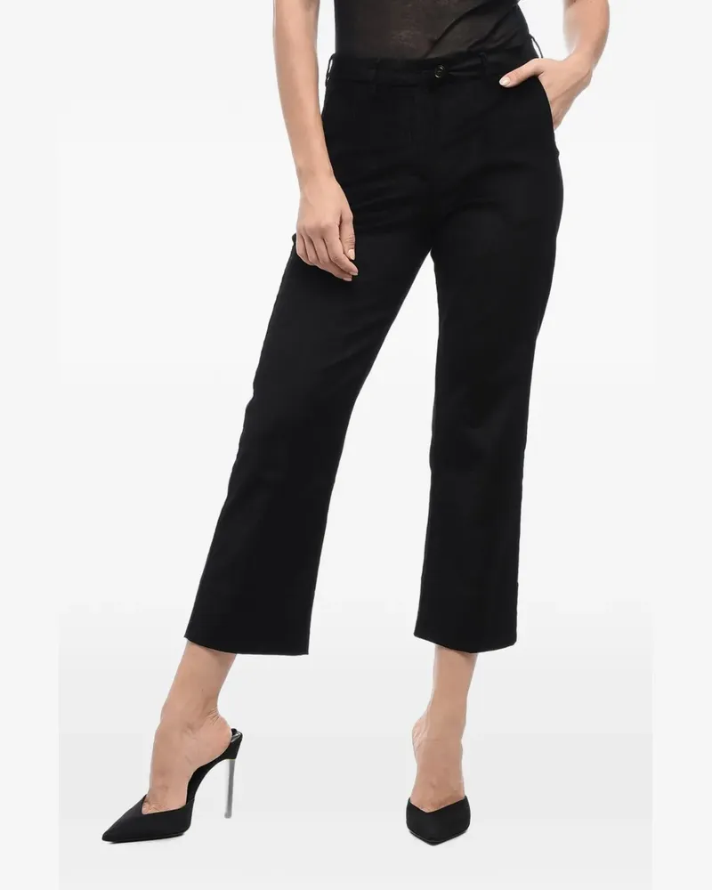Woolrich Cropped-Hose aus Cord - Schwarz Schwarz