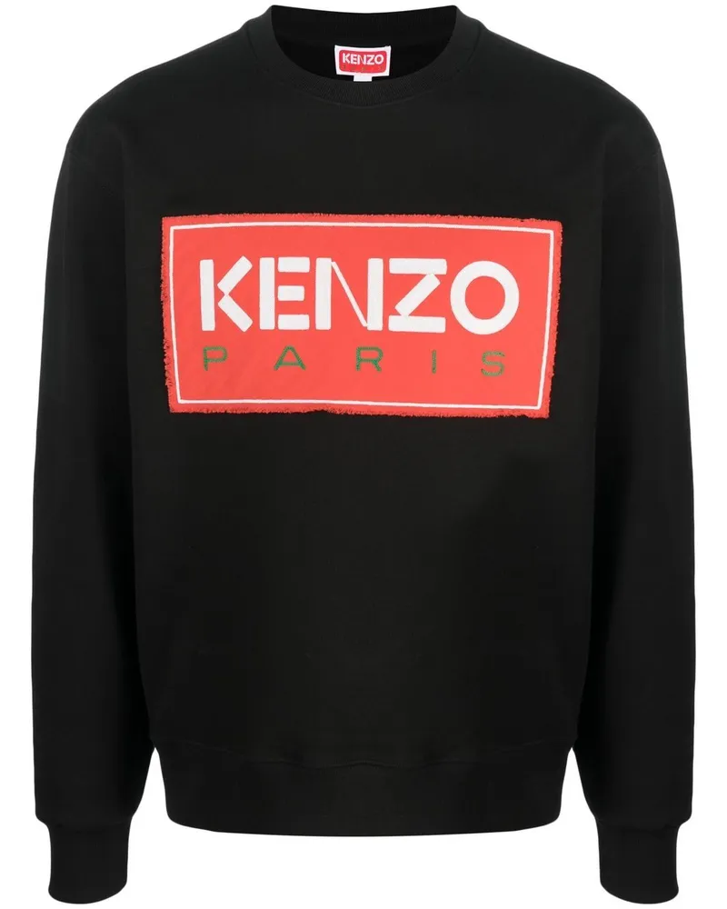 Kenzo Sweatshirt mit Logo-Print - Schwarz Schwarz