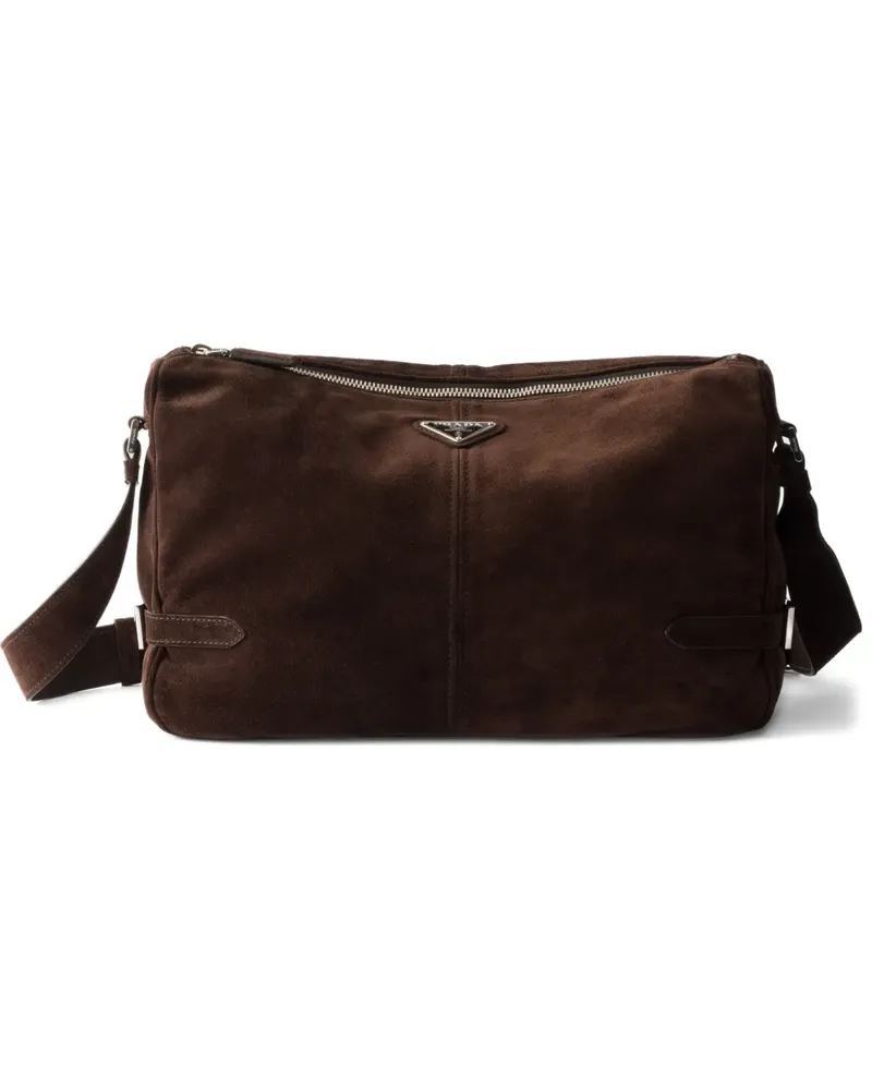 Prada suede messenger bag - Braun Braun