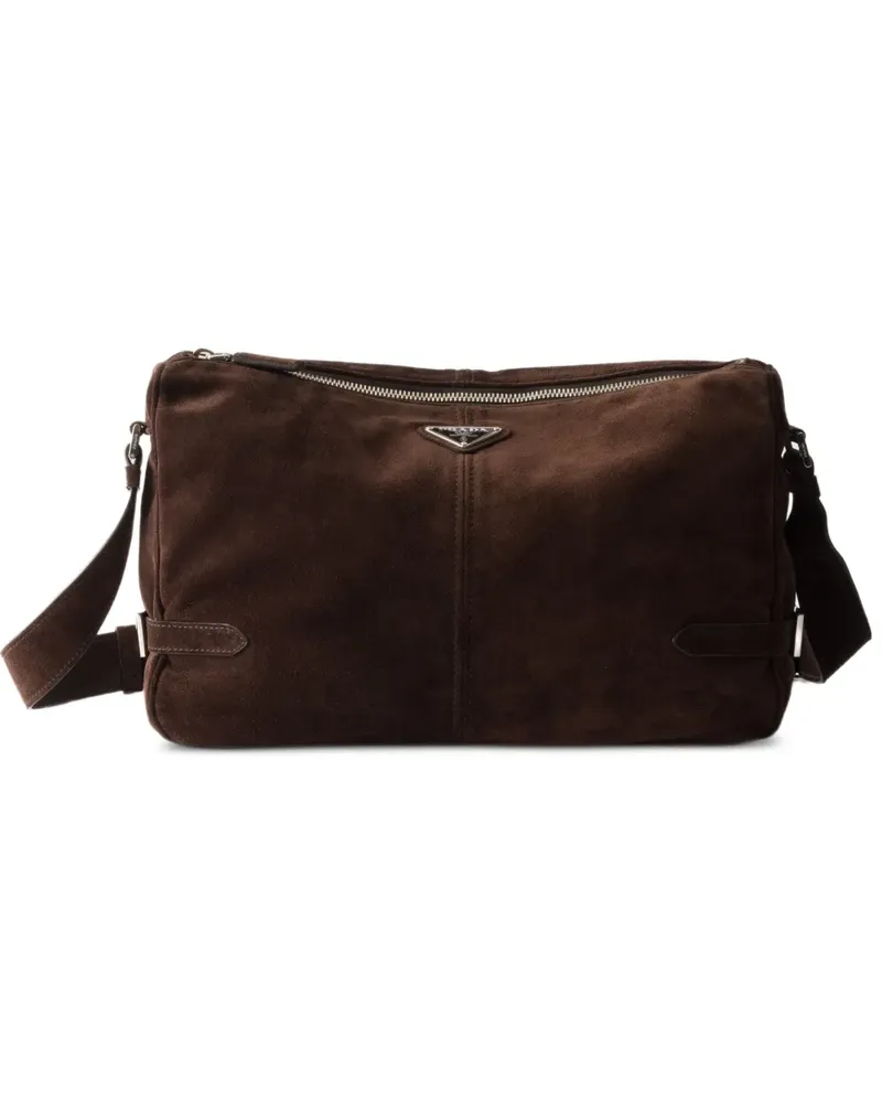 Prada suede messenger bag - Braun Braun