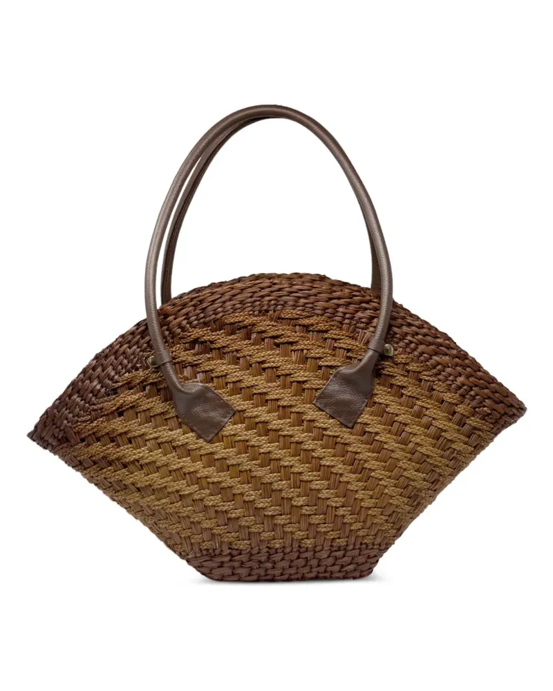 Sensi Studio Gewellte Schultertasche - Braun Braun