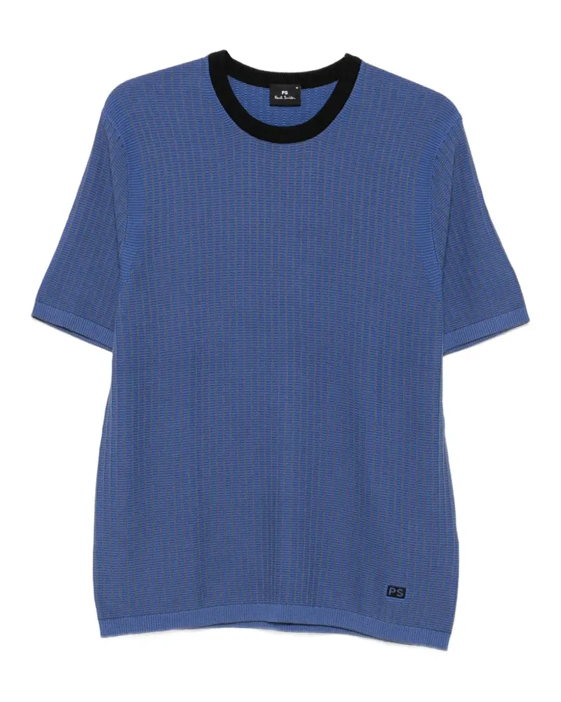 Paul Smith ribbed-knit cotton T-shirt - Blau Blau