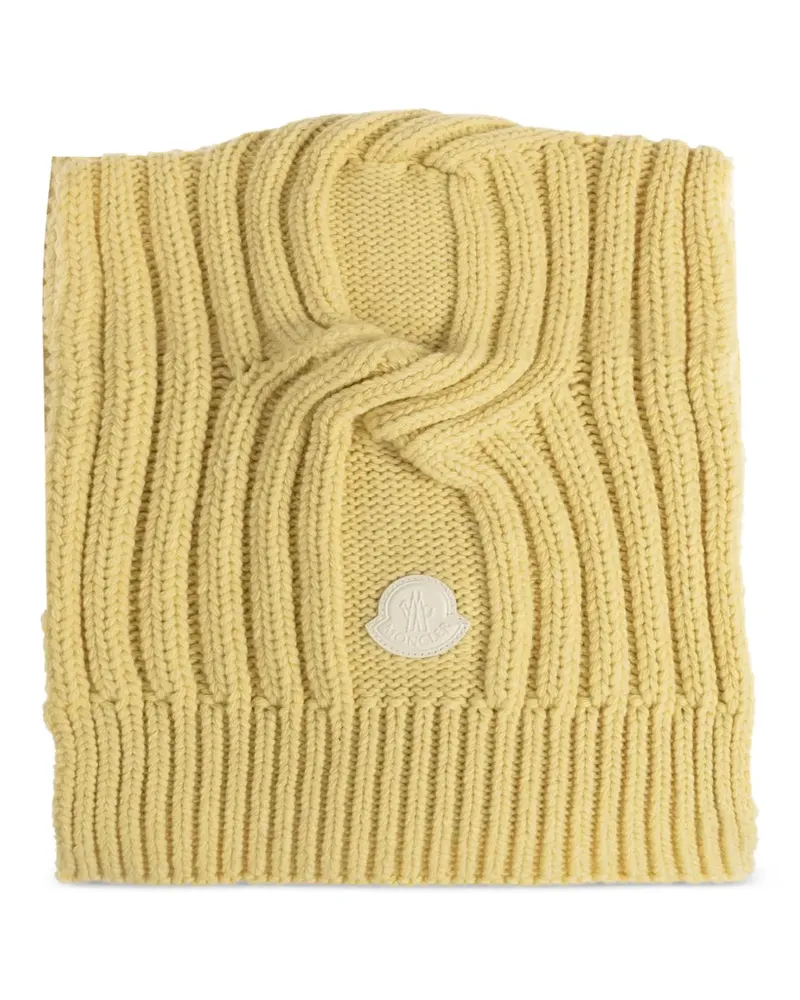 Moncler Schal mit Zopfmuster - Gelb Gelb