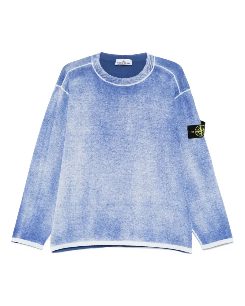 Stone Island Pullover mit Kompass-Patch - Blau Blau