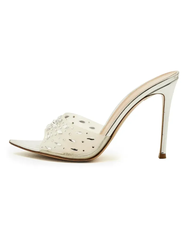 Gianvito Rossi Sandalen mit Kristallen - Weiß Weiß