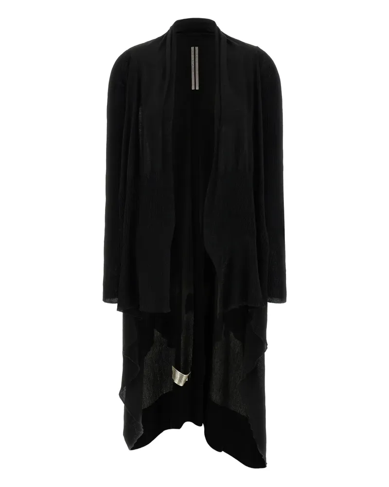 Rick Owens asymmetric-hem cardigan - Schwarz Schwarz