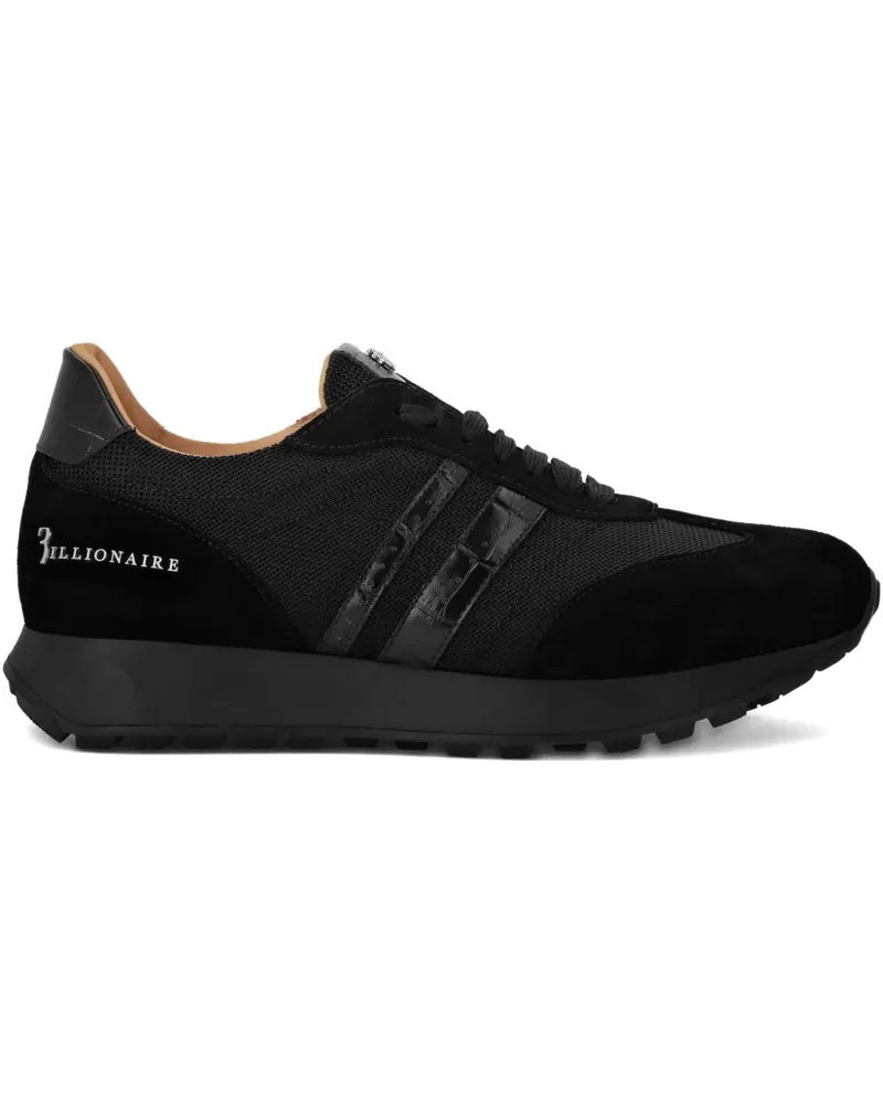 Billionaire Sneakers mit Einsätzen - Schwarz Schwarz
