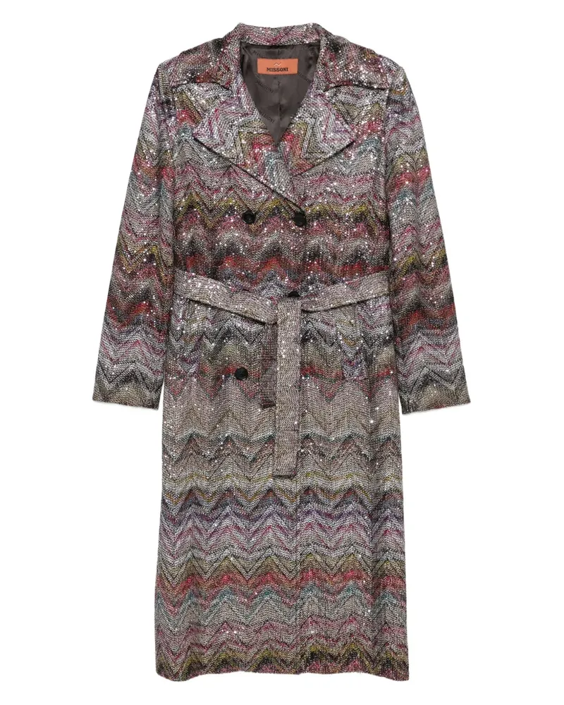 Missoni Multicolor viscose blend trench - Grau Grau