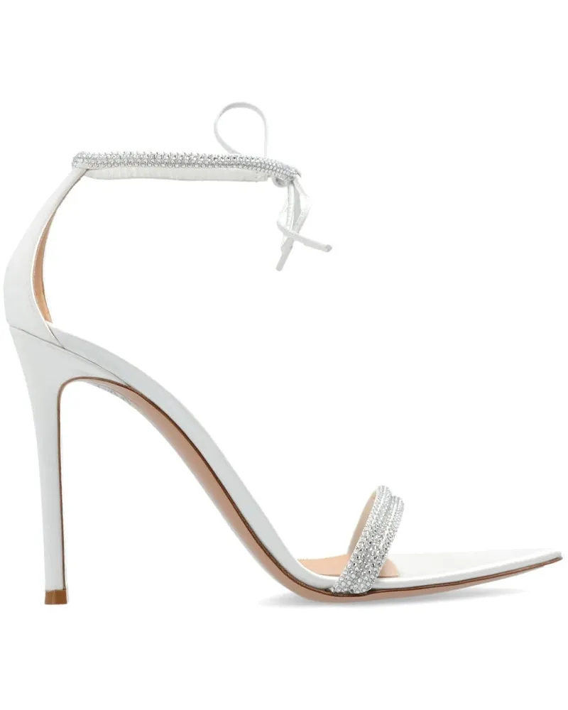 Gianvito Rossi Sandalen mit Kristallen 115mm - Weiß Weiß