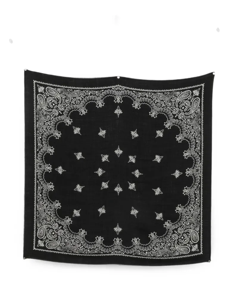 Destin paisley-print wool scarf - Schwarz Schwarz