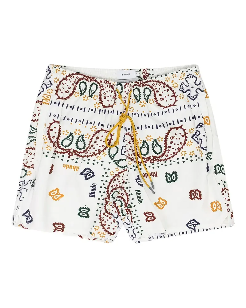 RHUDE logo swim trunks - Weiß Weiß
