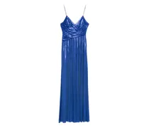 Maxikleid im Metallic-Look - Blau