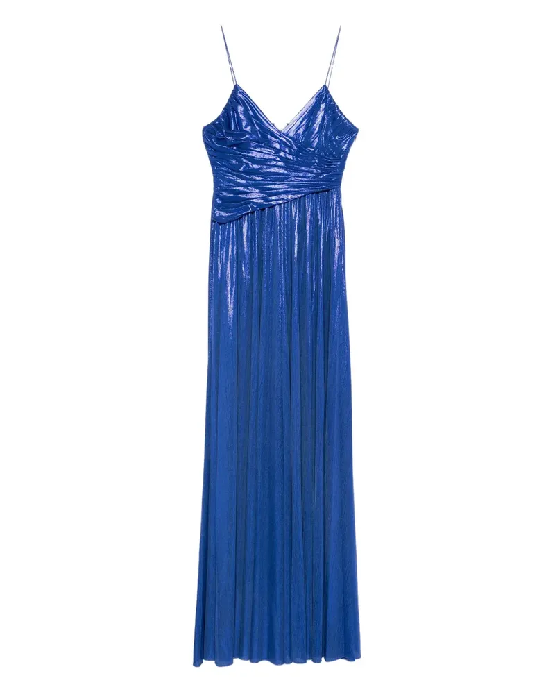 Retrofête metallic-effect maxi dress - Blau Blau