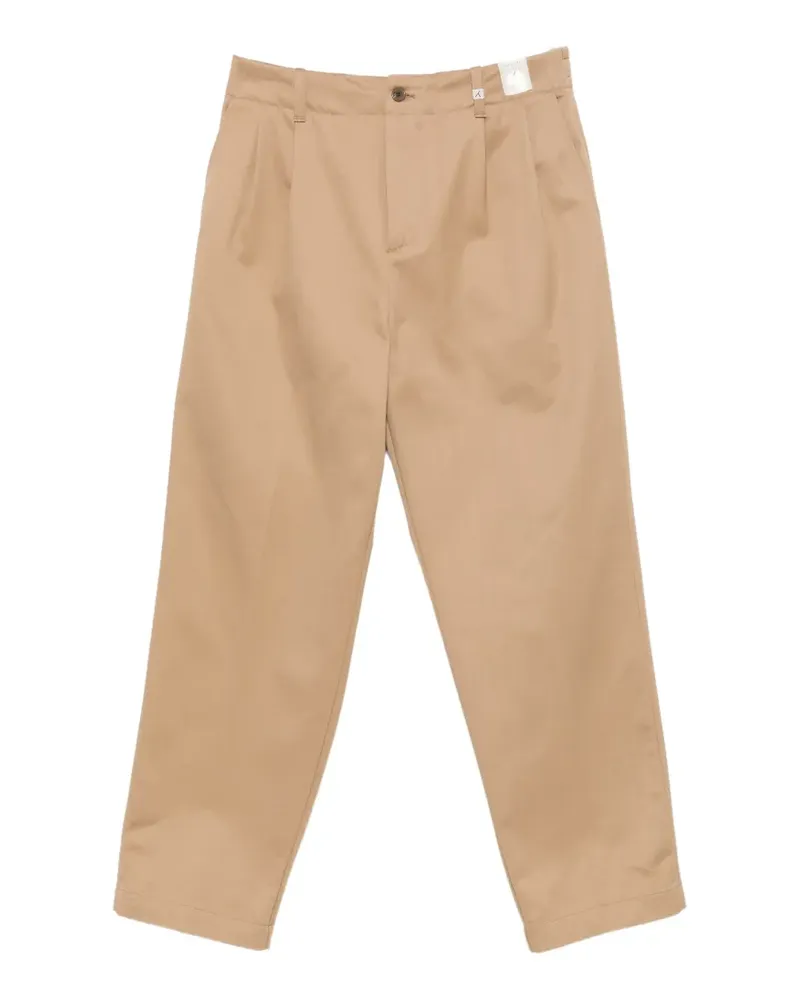 MYTHS Straight-Leg-Hose mit Falten - Nude Nude