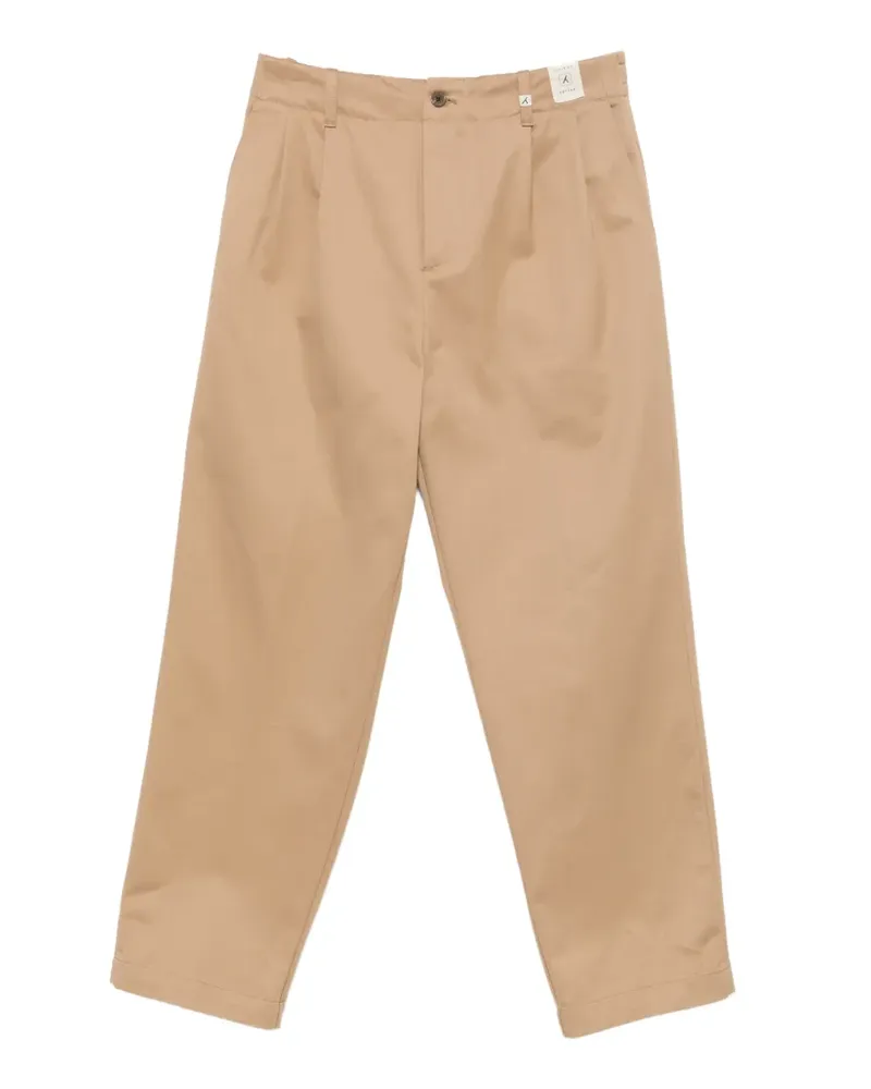 MYTHS Straight-Leg-Hose mit Falten - Nude Nude