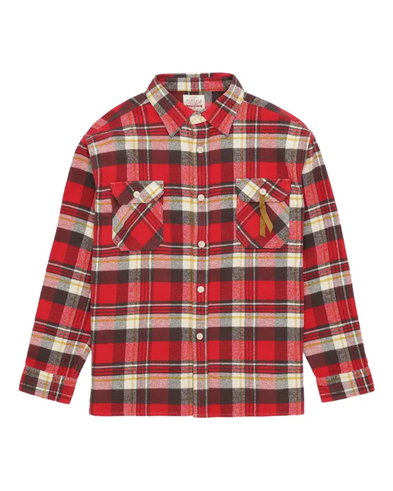 Fortela Mescal plaid patch-pocket shirt - Rot Rot
