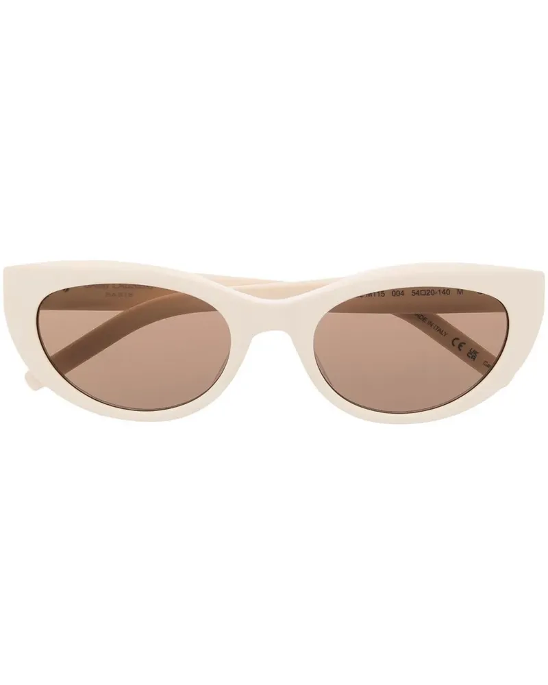 Saint Laurent Cat-Eye-Sonnenbrille mit VLOGO - Nude Nude