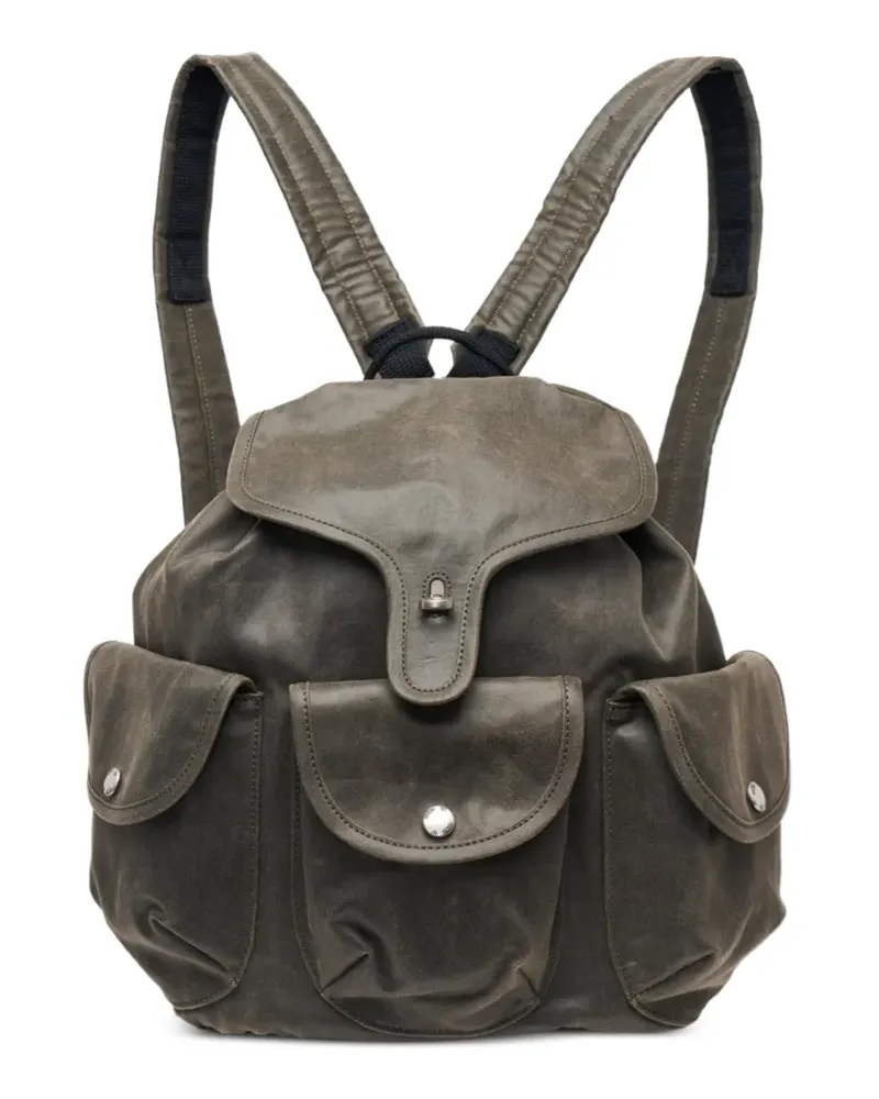 OPEN YY flap-pocket backpack - Braun Braun