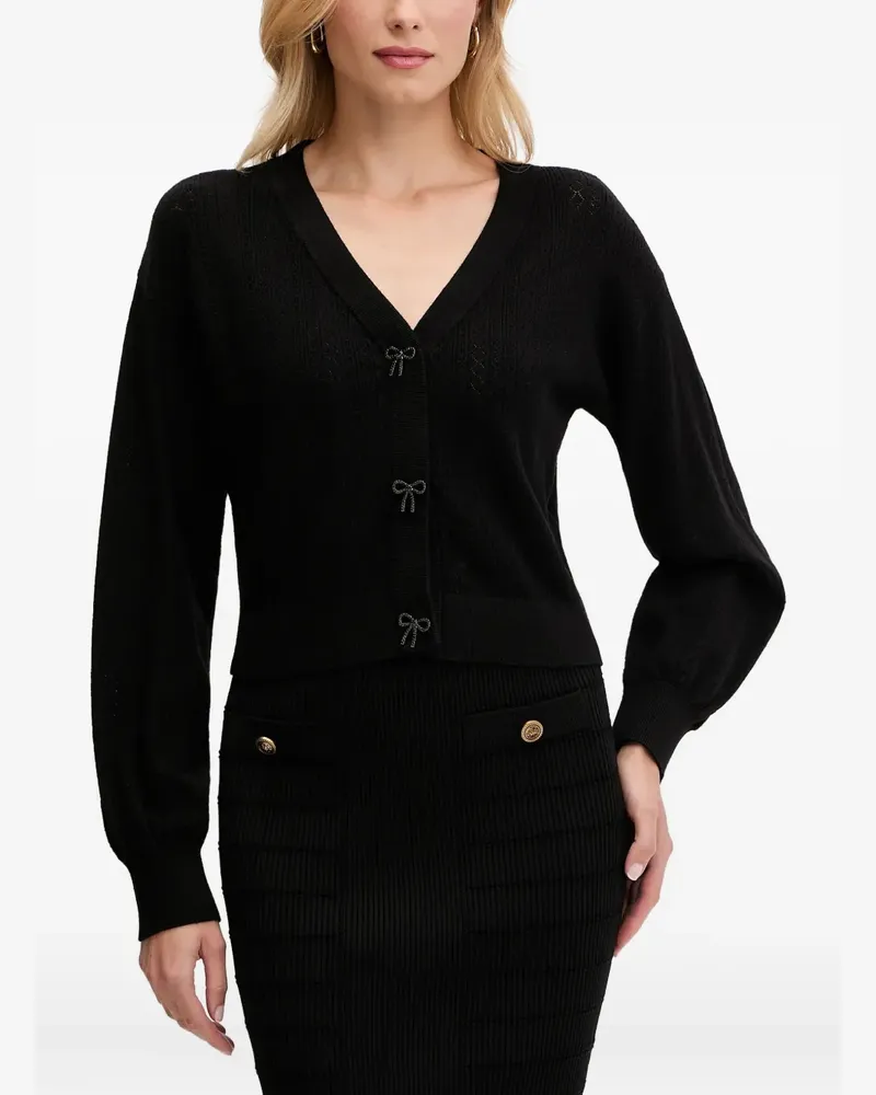 Guess Cardigan mit V-Ausschnitt - Schwarz Schwarz