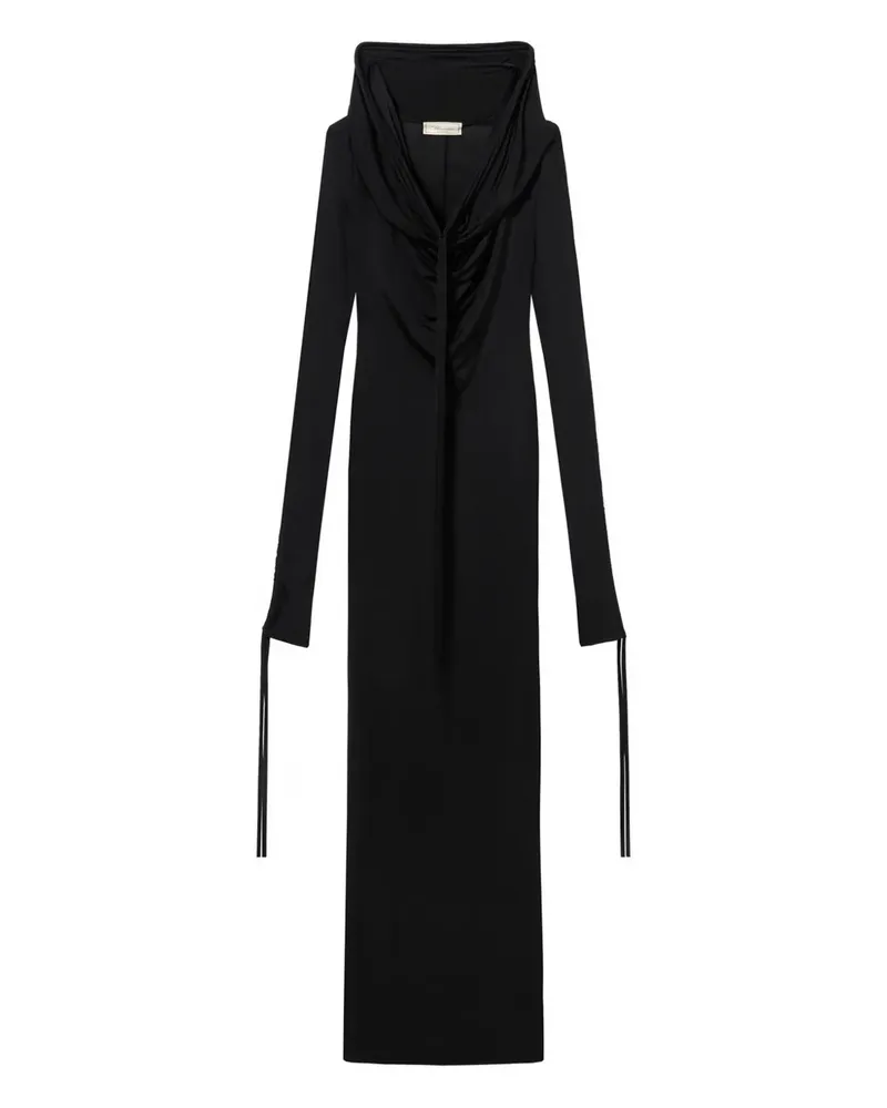 Blumarine hooded maxi dress - Schwarz Schwarz