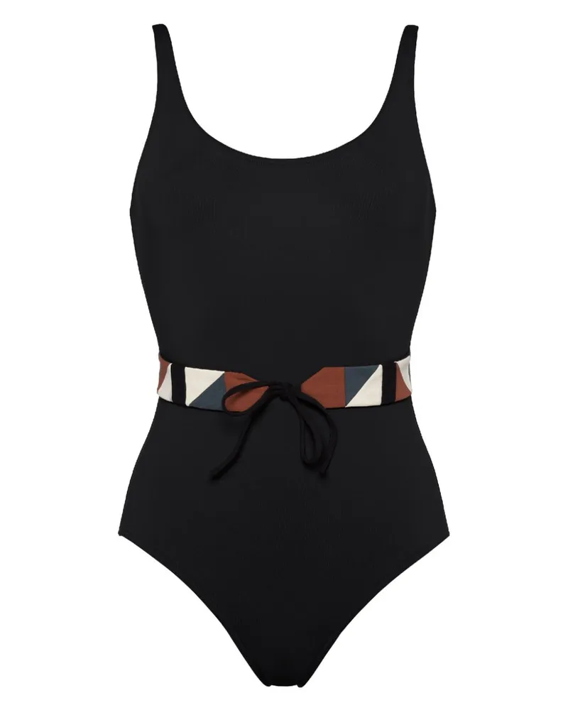 Eres Damier Badeanzug mit Gürtel - Schwarz Schwarz