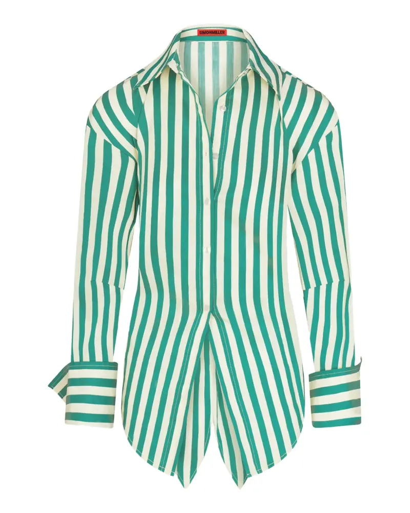 Simon Miller Loch striped poplin shirt - Grün Grün