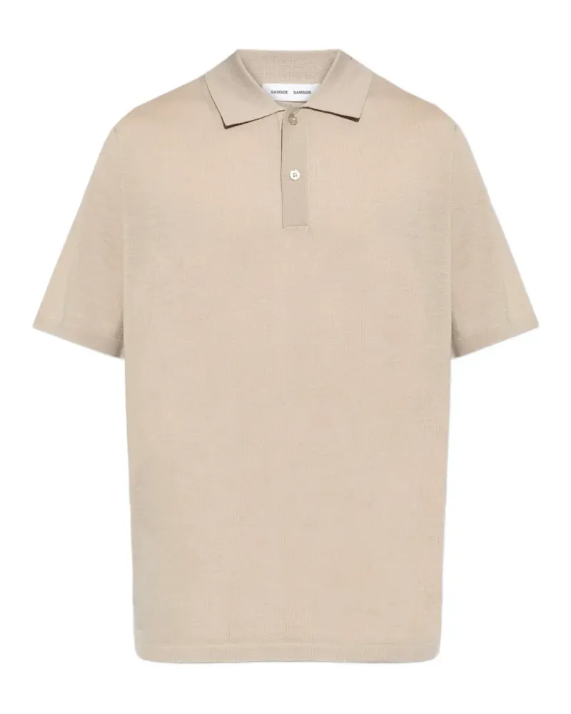 Samsøe & Samsøe wool polo shirt - Nude Nude