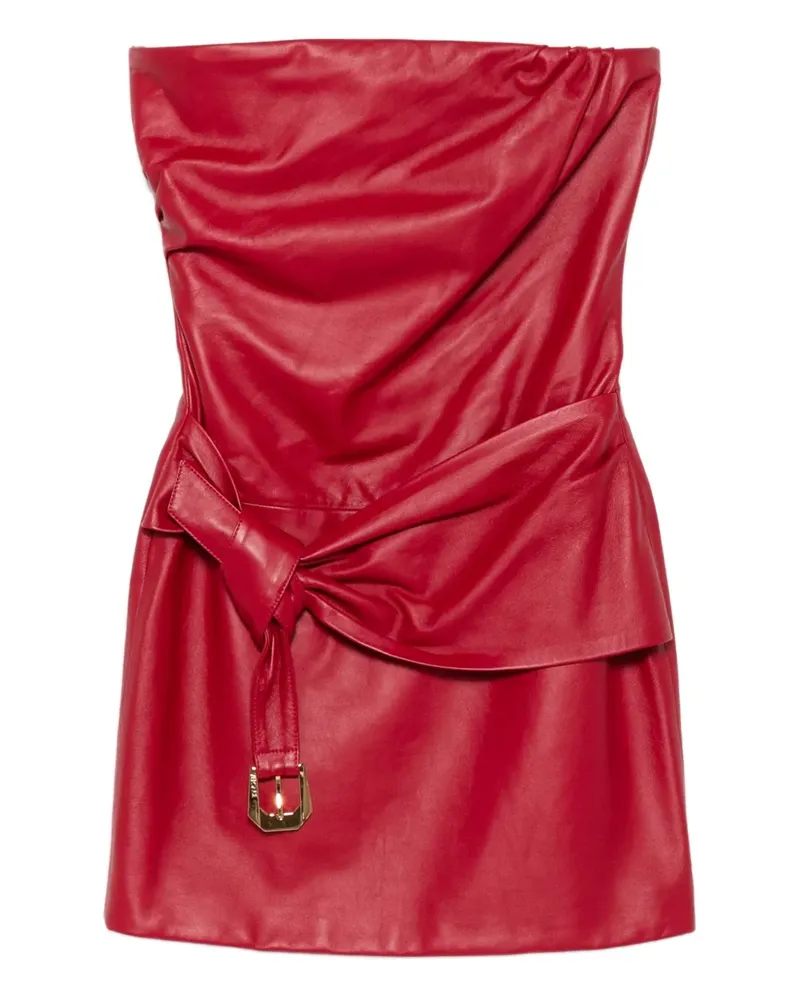 Versace Schulterfreies Minikleid mit Gürtel - Rot Rot