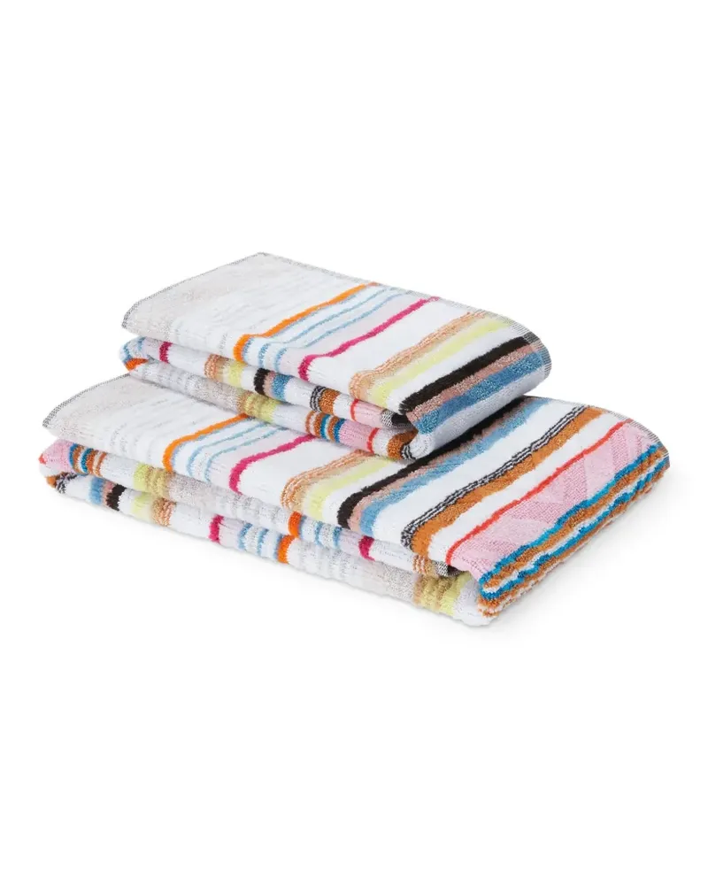 Missoni Home Gestreiftes Badetuch (2er-Set) - Weiß Weiß