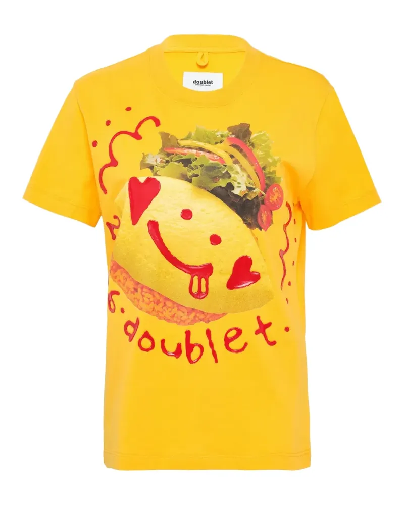 Doublet Ketchup Message Omurice T-Shirt - Gelb Gelb