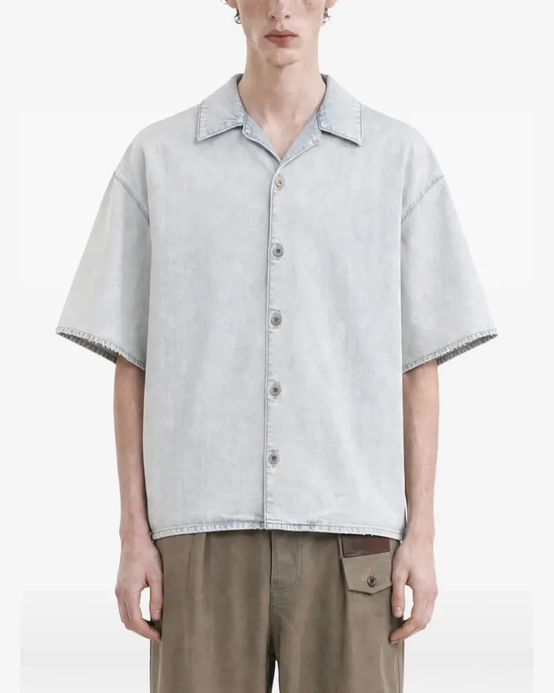 Loewe Kurzärmeliges Jeanshemd - Blau Blau