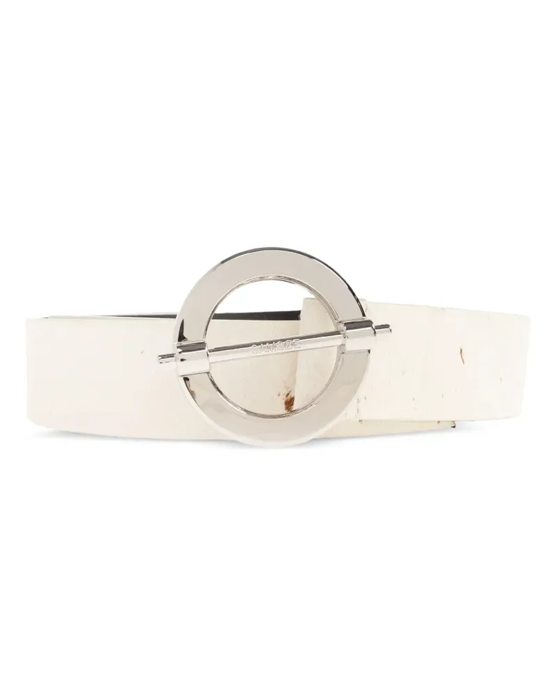 Samsøe & Samsøe circle-buckle dotted belt - Nude Nude