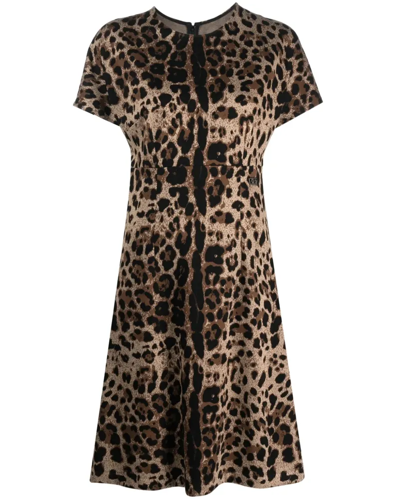 Dolce & Gabbana Kleid mit Leopardenmuster - Braun Braun