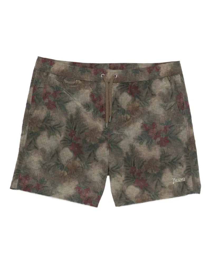 Herno floral-print swim shorts - Grün Grün