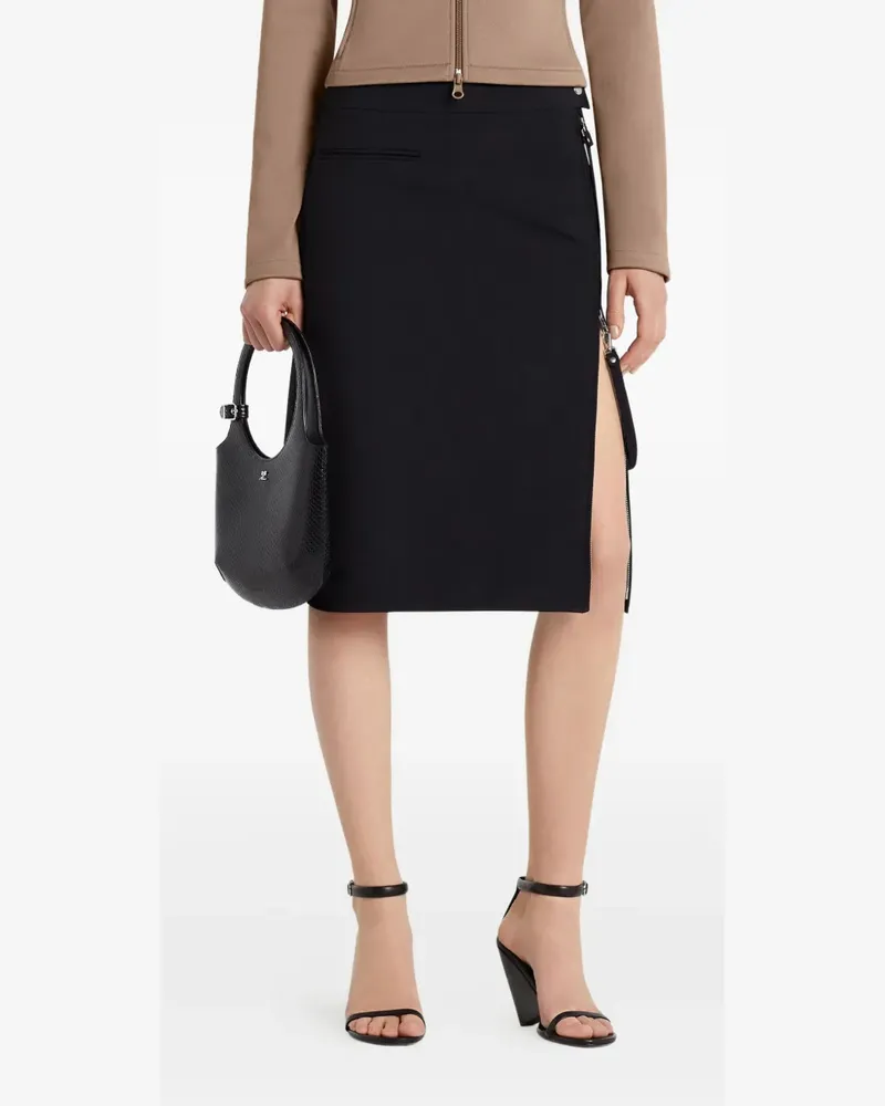 Courrèges Asymmetrischer Minirock - Schwarz Schwarz