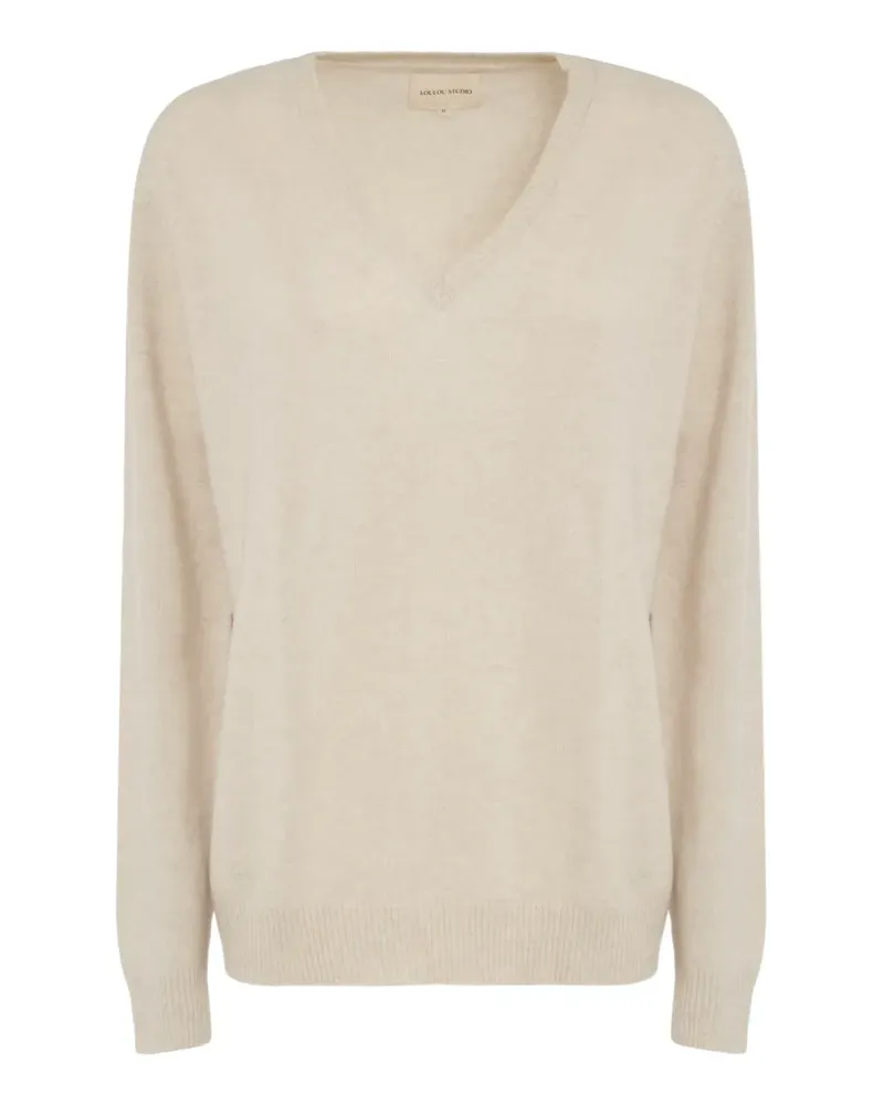 LOULOU V-neck cashmere sweater - Nude Nude