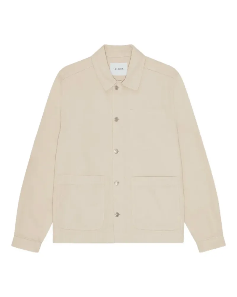 LES DEUX Layton denim jacket - Nude Nude