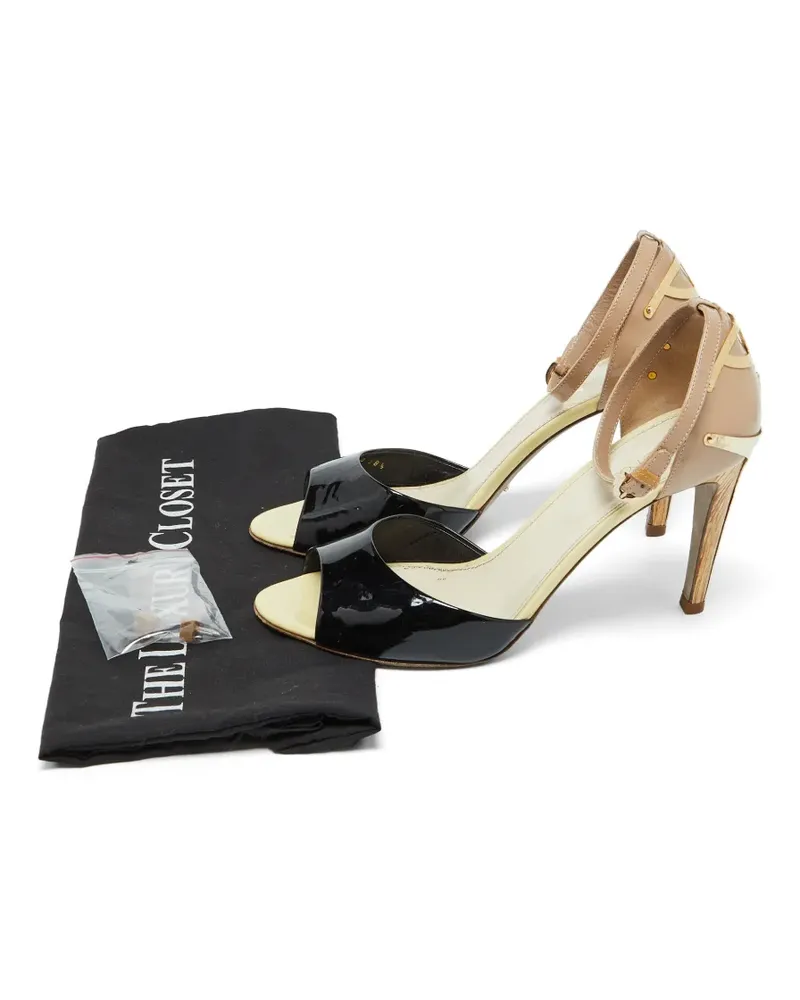 Sergio Rossi patent-leather ankle strap sandals - Schwarz Schwarz