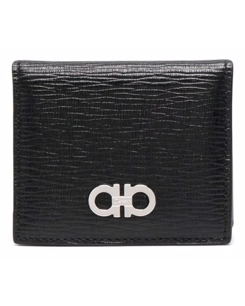 Ferragamo Portemonnaie mit Gancini-Detail - Schwarz Schwarz