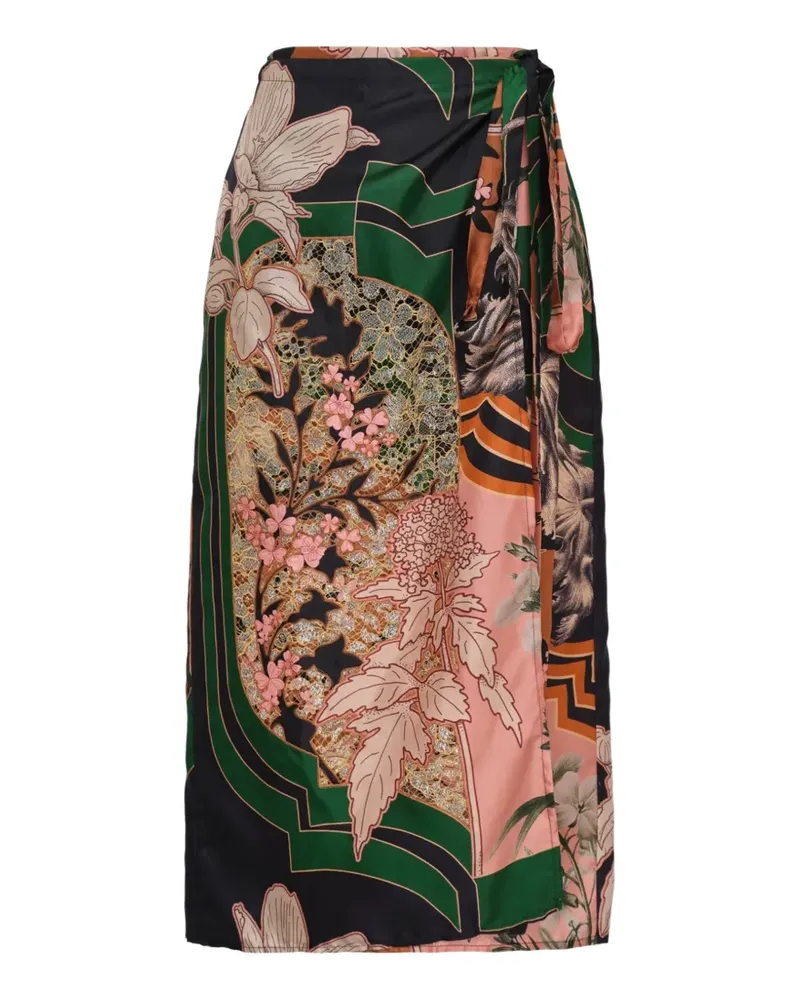 Biyan Midirock mit Print-Mix - Schwarz Schwarz