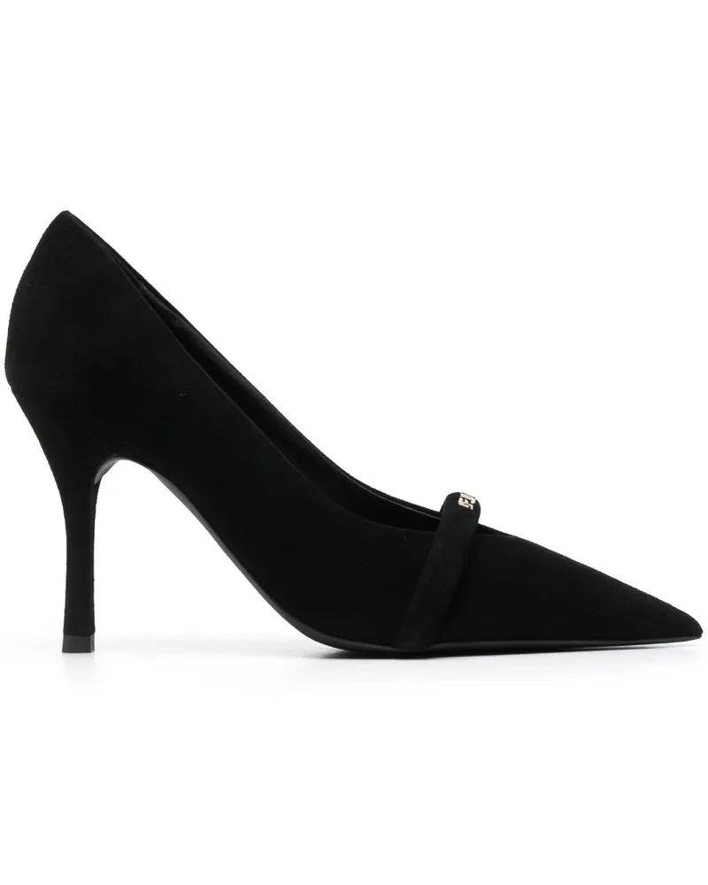 Furla Pumps mit Logo-Schild - Schwarz Schwarz