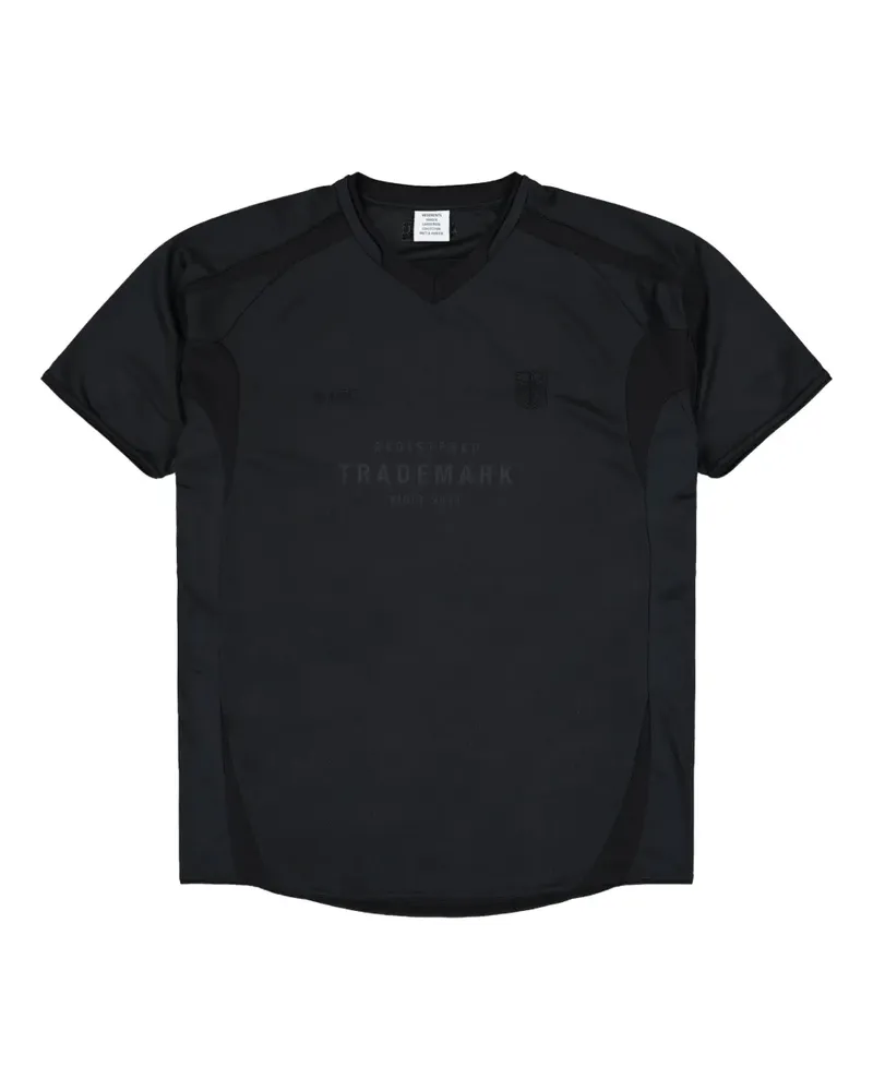 VETEMENTS Trademark Football Trikot mit V-Ausschnitt - Schwarz Schwarz