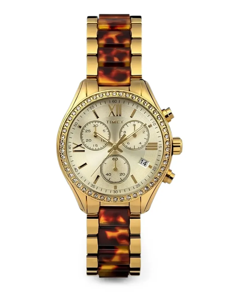Timex tortoiseshell-effect 38mm watch - Gold Gold