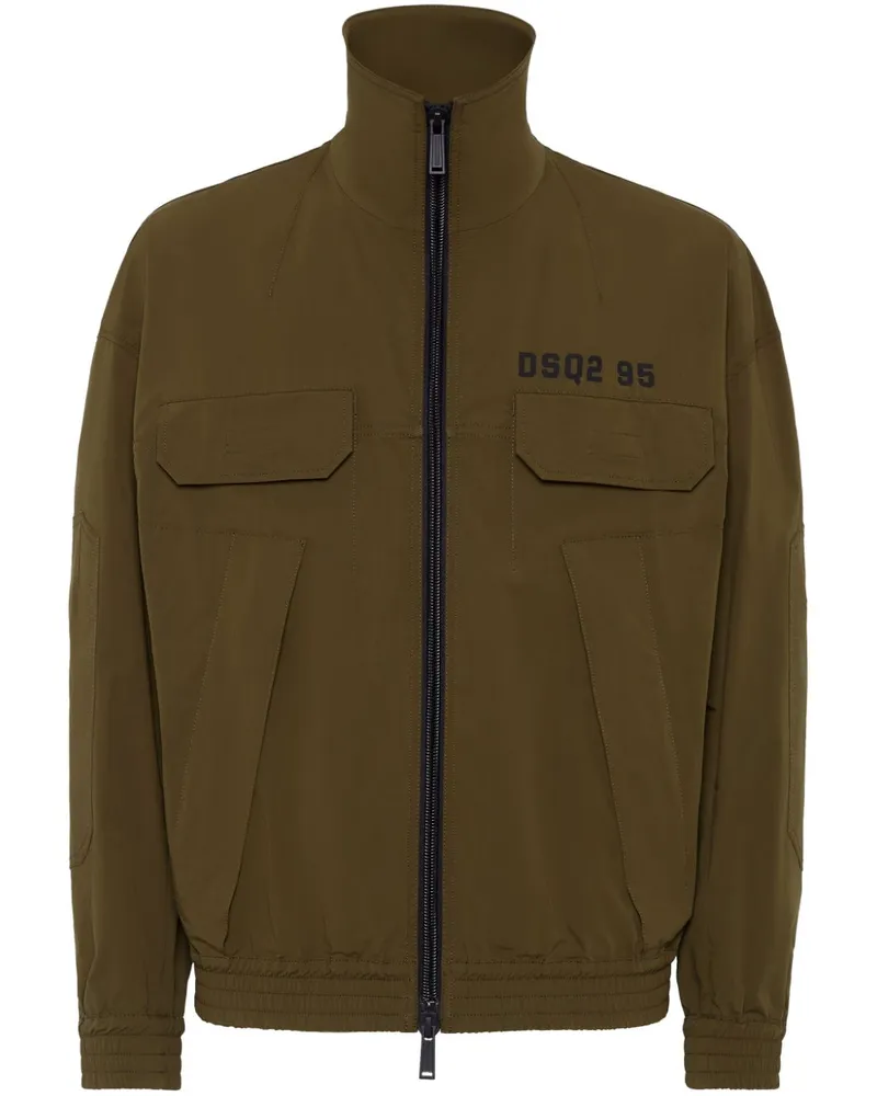 Dsquared2 Bomberjacke mit Logo-Print - Braun Braun