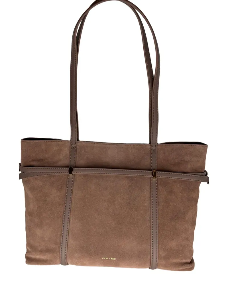 Veronica Beard Schultertasche aus Wildleder mit Gürtel - Braun Braun