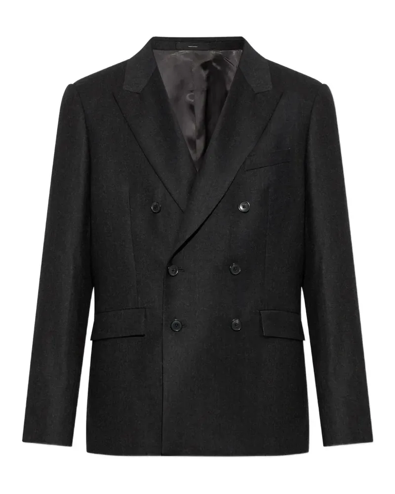 Paul Smith Doppelreihiger Blazer aus Woll-Kaschmirflanell - Grau Grau